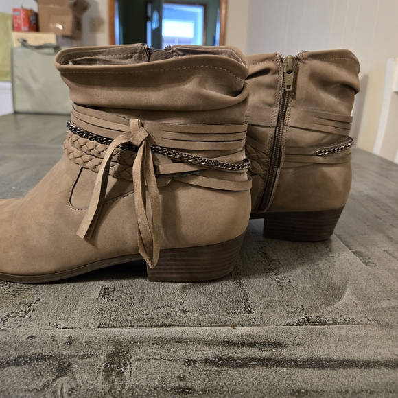 Wonder Nation Taupe Ankle Booties - Picture 2 of 2